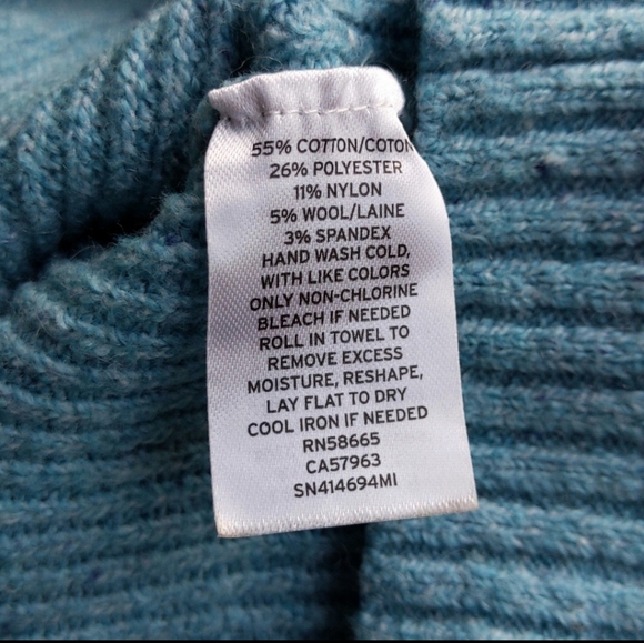 Something Navy Ribbed Confetti Knit Pullover Sweater, Size S - Picture 6 of 6